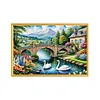 (US Local)Swan Hut-11CT Stamped Cross Stitch Kit(60x40cm)