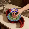 DIY Wooden Diamond Art Painting Storage Box Kit with Rotate Lid Diamond Art Painting Holder Box for Adults Beginners Home Office Decor