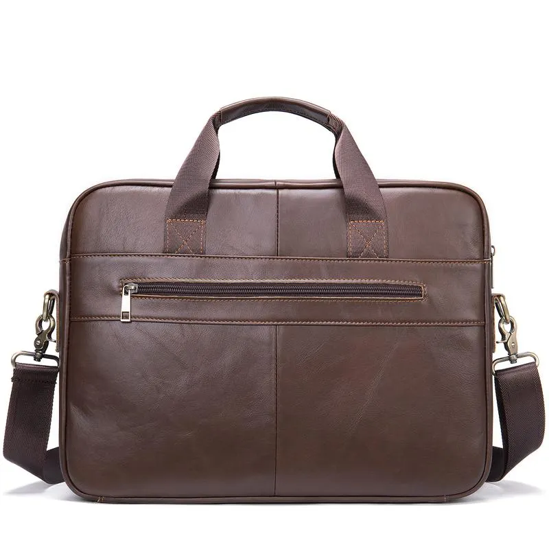 Multi-Pocket Dual Handled Top Detachable Sling Strap 15.6 Inch Laptop Bag