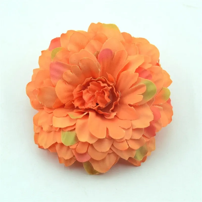20pcs/lot 7cm  Artificial Silk Dahlia Daisy Chrysanthemum Flower Heads For Home Wedding Decoration Handmade DIY Fake Flowers