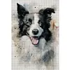 (Stamped/Counted) Border Collie-11CT Cross Stitch 40*60cm(Big Size)