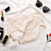 Ice silk seamless large size satin leopard print briefs