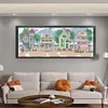 (Small Size)[Brand]Seaside Village - 14CT Stamped Cross Stitch - 54*21cm