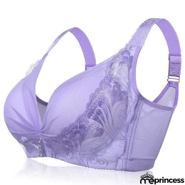 Women's Deep Plunge Wireless Soft Fibroin Bras - Light Orange