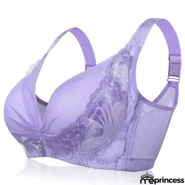 Women's Deep Plunge Wireless Soft Fibroin Bras - Light Orange