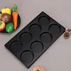 8-Hole Egg Burger Machine Reusable Meat Fryer Plate Bread Mold Pan for Gas Oven