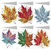 6PCS Diamond Painting Autumn Pattern Greeting Cards Congratulations Cards