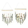 (Finished Product)Artificial Eucalyptus Wall Decor Fake Greenery Leaves Boho Wall Decor Imitation Eucalyptus Leaf Ornament for Bedroom Kitchen Dining Room Bathroom