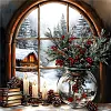 (US Local)Xmas Snow View-Full Round Diamond Painting(40x40cm)