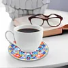 (US Local)[Upgrade]6pcs/set DIY Diamond Painting Waterproof Case Classic Mandala Coaster Gift Decor Set