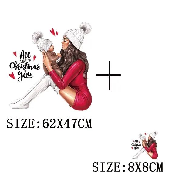Mom&Children Thermal Stickers On T-shirt DIY Washable Patch On Clothes Lovely Design Iron On Transfer For Hoodies Hat Decoration