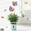 (US Local)6Pcs DIY Stakes Diamond Painting Kits Diamond Art Kits (Butterfly Flower)