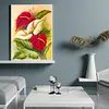 >SALE<Drawing Kit 5D Diamond Painting Full Square Drill (DF1011 Red White Flower)