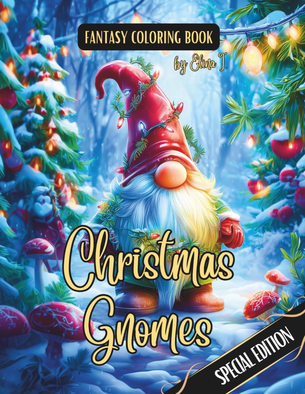 🎅Fantasy Coloring Book Christmas Gnomes Special Edition 