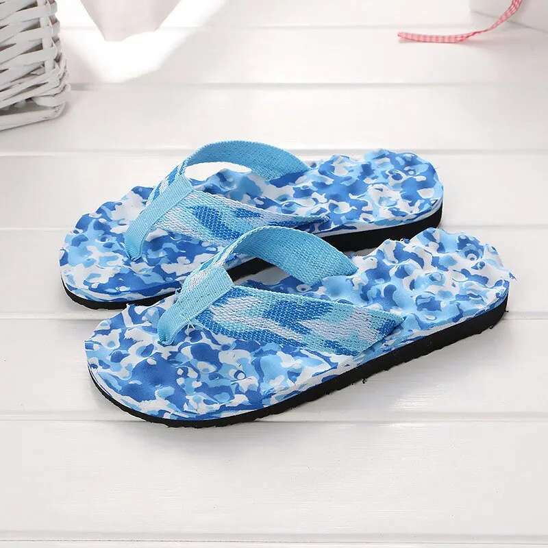 women camouflage slippers summer flip flops travel beach slipers antiskid shoes for girls outdoor female footwear
