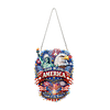 Thank You America DIY Acrylic Diamond Painting Hanging Kit Special Shape Crystal Rhinestone Art Pendants Single Side Drill for Adults Gift Home Wall Or Window Decor