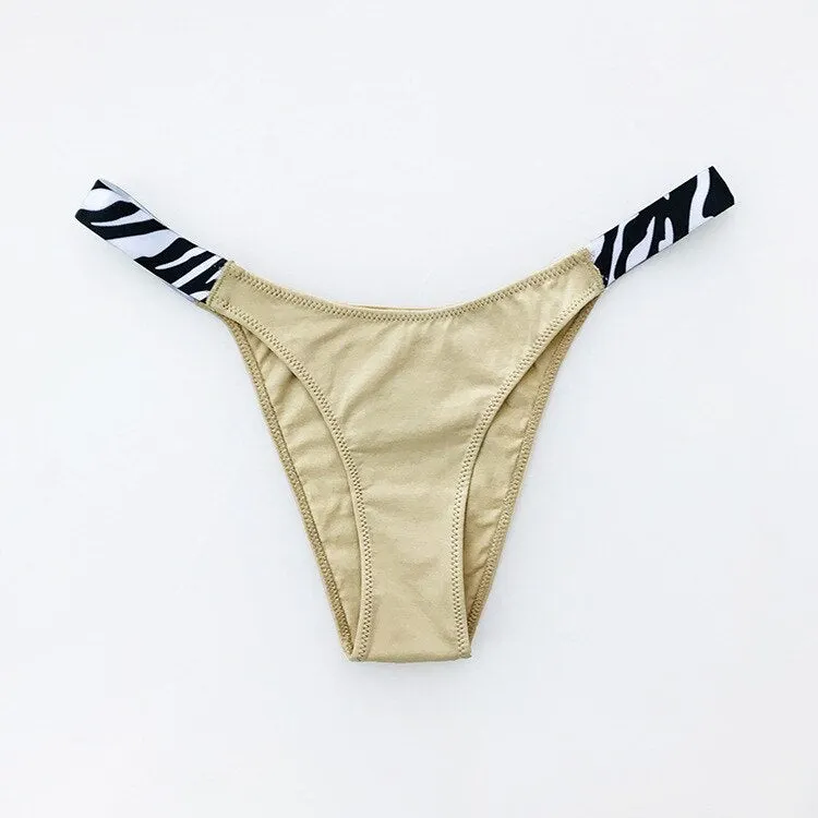 European And American New Panties Sexy Solid Color Panties Fashion Comfort Zebra G-String Low Waist Seamless Underpants Lingerie