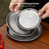 3Pcs Titanium Purification Plate Travel Tableware Stackable Camping Fruit Tray