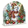 Christmas Acrylic DIY 5D Diamond Art Painting Napkin Holder Set (Snowman)