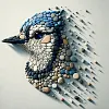 Stone Art Bluebird-Full Round Diamond painting 40*40CM