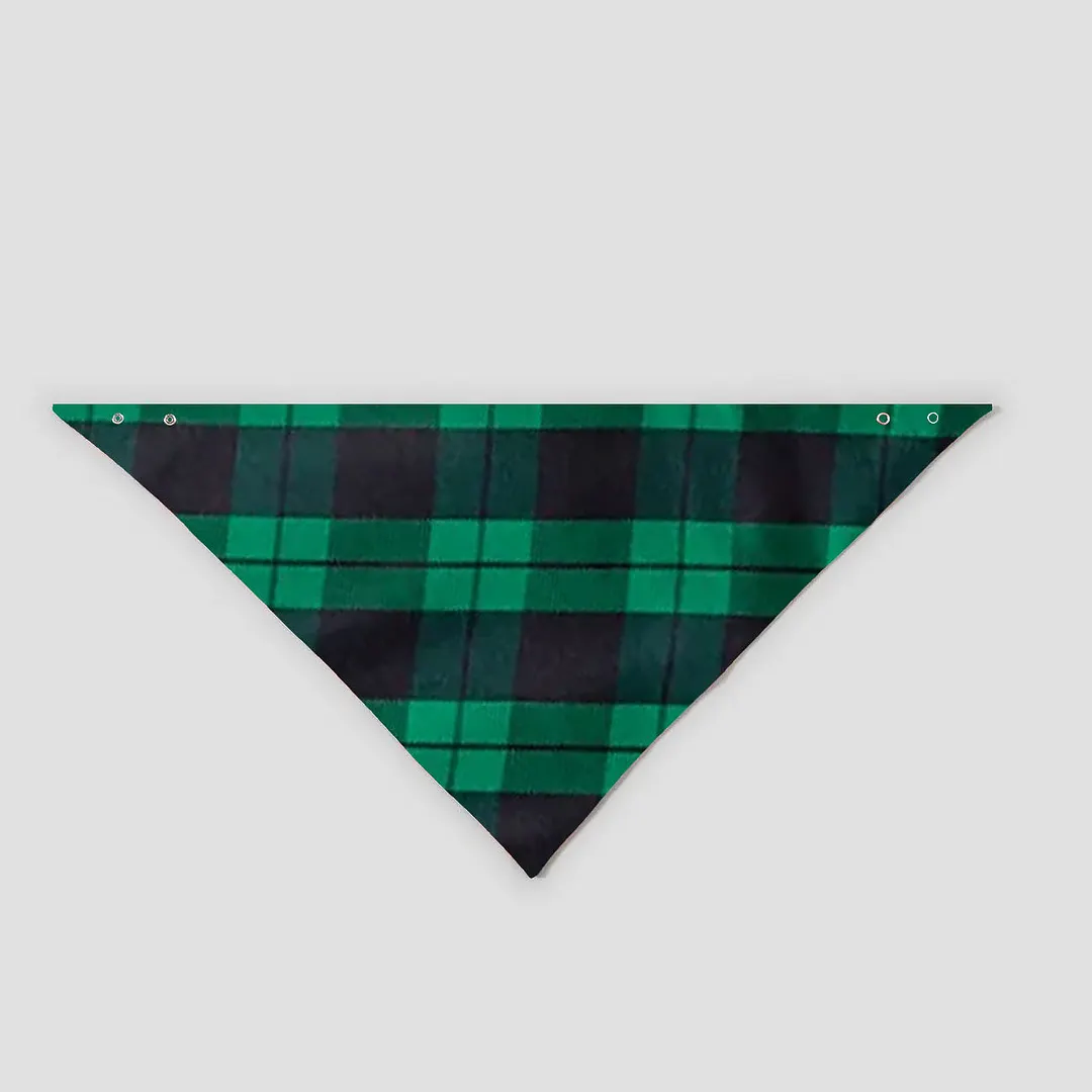 "Merry Christmas" White Letter 2024 Black Long Sleeve Top with Black And Green Plaid Pants Family Matching Pajamas