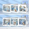 6Pcs DIY Snow Puppy-Diamond Painting Greeting Card