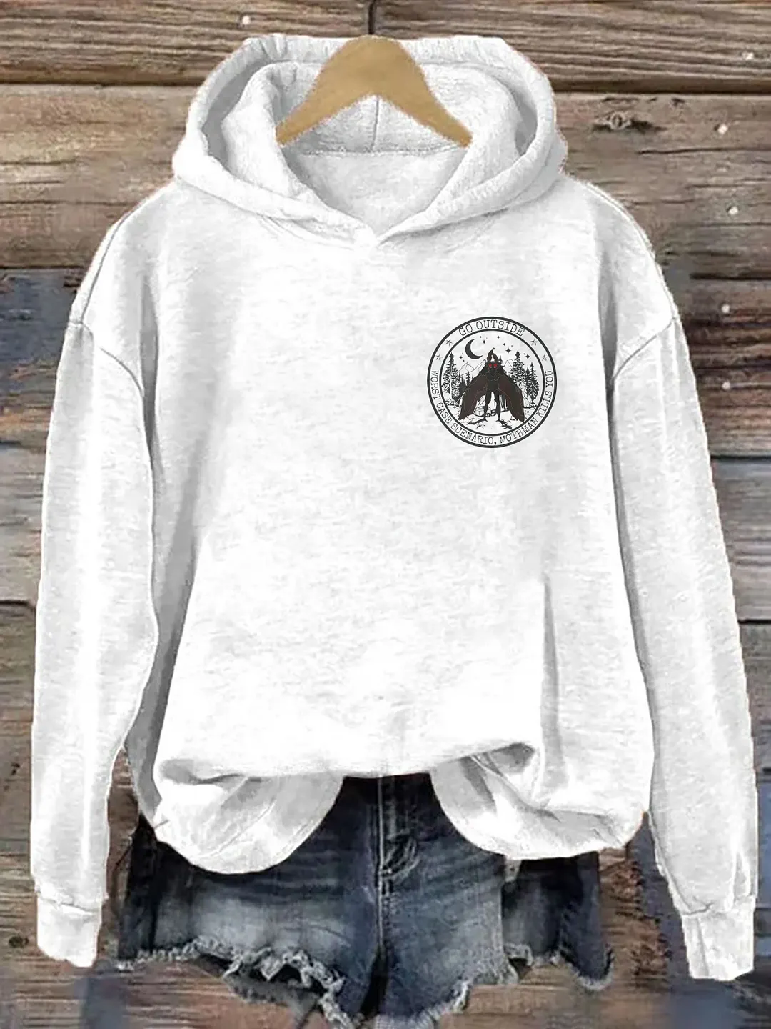 Go Outside Worst Case Scenario Mothman Hoodie 
