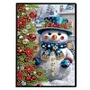 (US Local)50-Page A5 Snowman Diamond Painting Notebook for Adult Holiday Birthday Gift