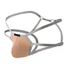 Men's Sexy Large Pouch Cotton Hollow Thong