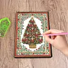 (US Local)Christmas Tree Special Shaped Diamond Painting Journal Notebook for Adults