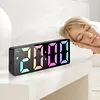 Digital Alarm Clock with LED Display Date Temperature Dimmable Snooze Battery Operated Alarm Clock for Deep Sleepers Kids Elderly Home Office