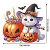 >SALE<Acrylic Halloween Cat Diamond Painting Desktop Decorations for Home Office Decor