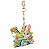 (US Local)PET Double Sided Special Shaped Easter Alphabet DIY Diamond Painting Keychain