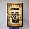Wanted Bonnie & Clyde - Vintage Metal Signs - 20*30cm/30*40cm - Warning
