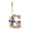 DIY Diamond Painting Butterfly Flower Lettter Keychain Kit