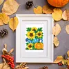 12pcs Autumn DIY Mini Round Diamond Painting Set 14x19cm