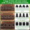 2Pcs Handheld Clod Maker Stainless Steel Soil Blocker Garden Yard Seeding Tool
