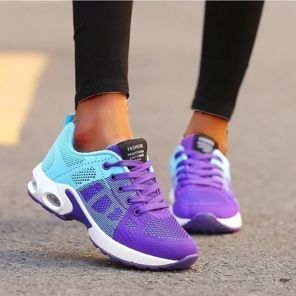 2021 Women Running Shoes Breathable Mesh Outdoor Light Weight Sports Shoes Casual Walking Sneakers Tenis Feminino