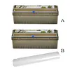 Cling Film Dispenser with Cutter Refillable Plastic Wrap Organizer for Kitchen