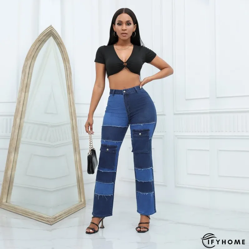 Plus Size Women's Autumn Straight High Waist Denim Pants For Women | IFYHOME
