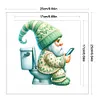 Goblin Goes To Toilet-18CT Stamped Cross Stitch 25*25cm/9.84*9.84in