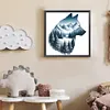 Wolf Landscape-Full Round Diamond Painting 