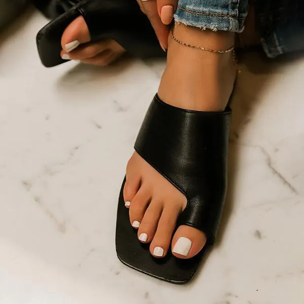 Mint Strap Detailing Slip On Sandals