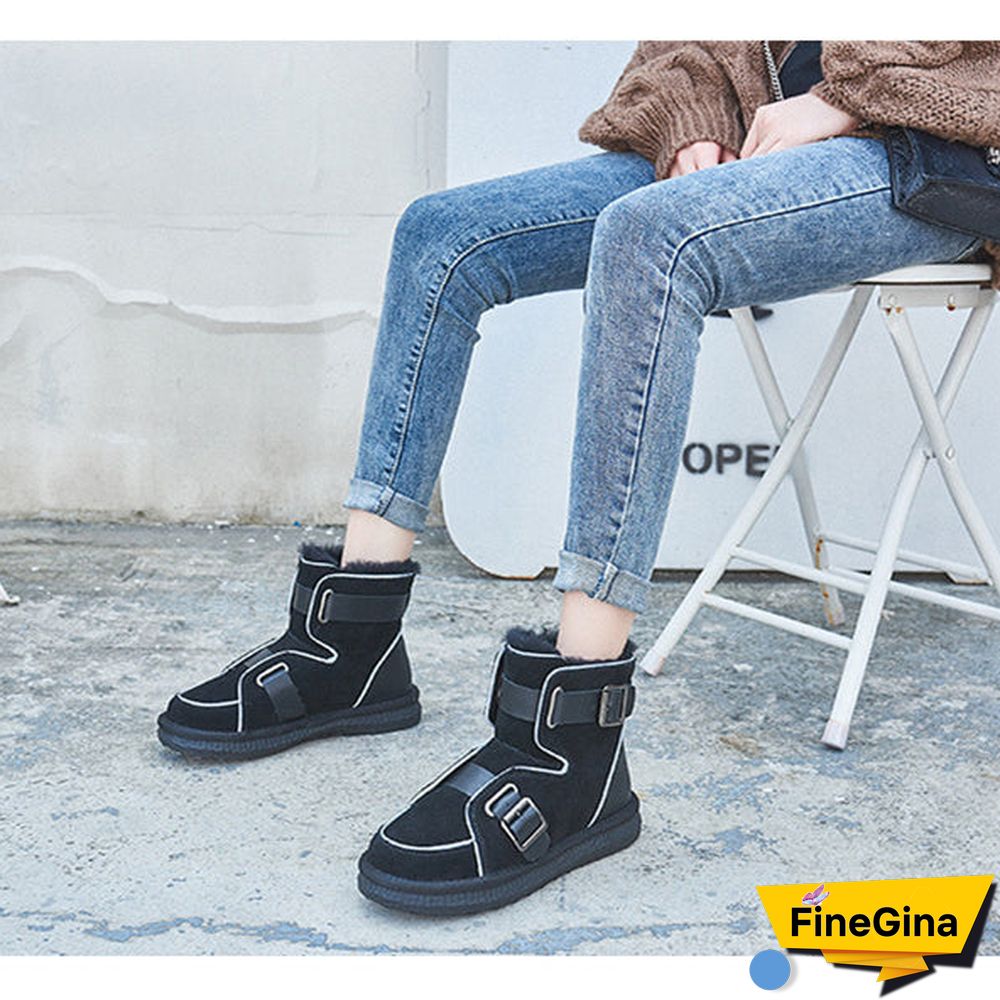 Casual Fashion Cloth With Soft Nap Flats Snow Boots Shoes