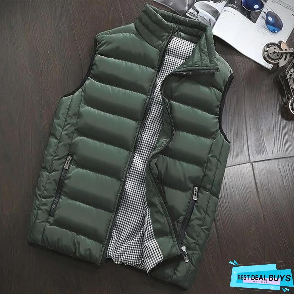 Men New Vest Mens Plus Size Warm Sleeveless Jacket Men Winter Waistcoat Men's Vest Casual Coats