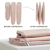 [US Local Warehouse] Space Saving Hanging Garment Bag w/ Self Compression Zipper Storage Bag(Pink M)