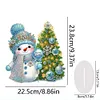 (US Local)Snowman Print DIY Desktop Diamond Art Kits for Home Office Desktop Decor