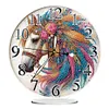 Horse Acrylic DIY Diamond Painting Clock Kit 5D Diamond Art Clock