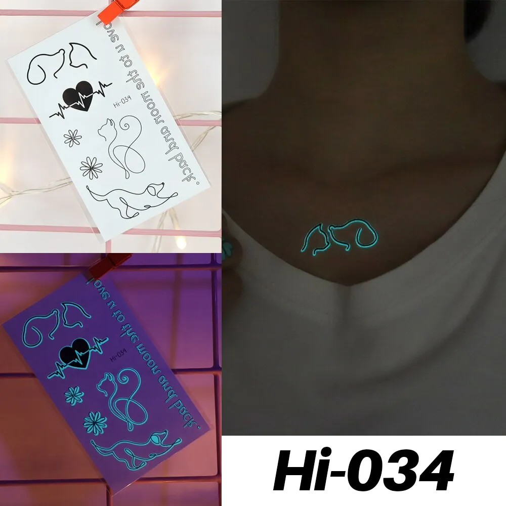 Sdrawing Luminous Tattoo Hand Finger Starry Star Universe for Kids Fake Tattoo Glowing In Dark Waterproof Temporary Tattoo Stickers