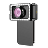 APEXEL 3 in 1 Mobile Phone Macro Lens with LED Fill Light 15X Macro Lens + 17mm Thread Lens Adapter for iPhone 15/15Pro/15Pro Max, Samsung, Android Phones